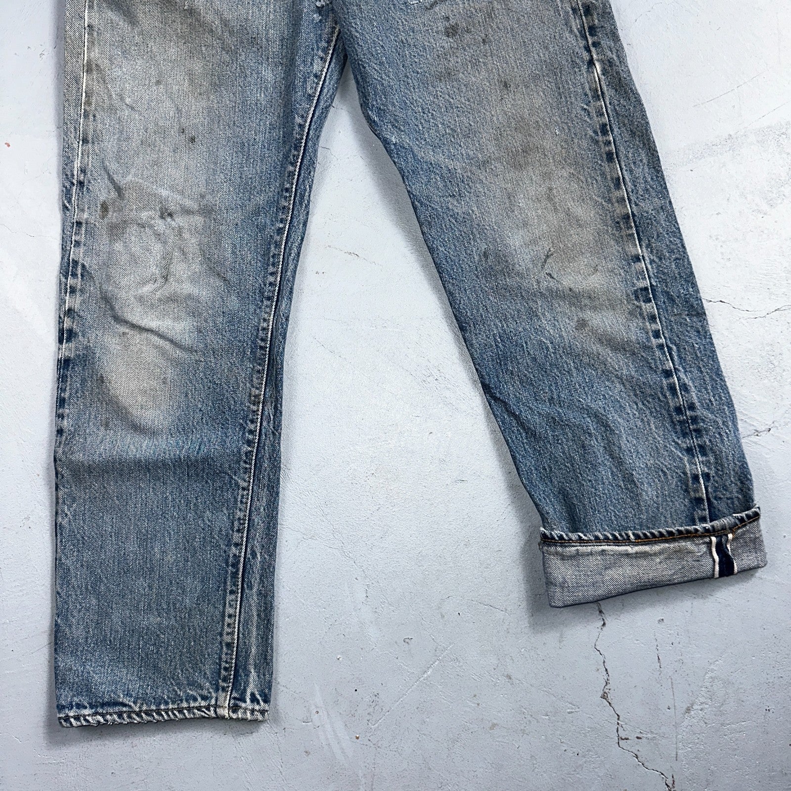 Levis 501 Vintage 80s Redline Selvedge USA XX Jeans Light Wash 32x31 Act 29x27