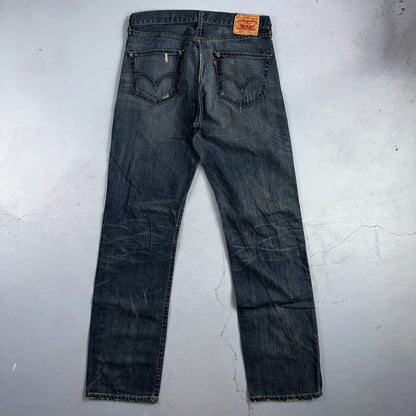 Levis 501 Vintage 90s XX Straight Leg Jeans Y2K Blue Med Wash 34x36 Act 33x35