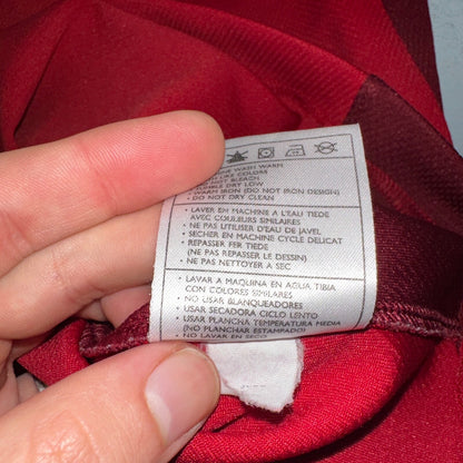 Nike Jersey Red Y2K Long Sleeve Center Swoosh VTG T Shirt Gym Sports Tonal 2000s