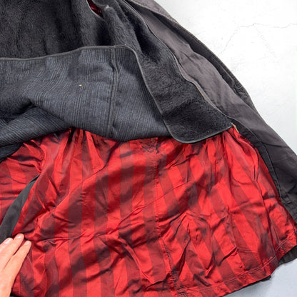 Vintage All Weather Trench Coat Mens Black Button Rain Coat 1960s 60s Liner