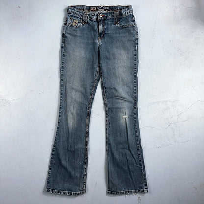 VINTAGE Cruel Girl Jeans Womens 9 Long Regular Low Rise Wide Leg Med Wash Denim