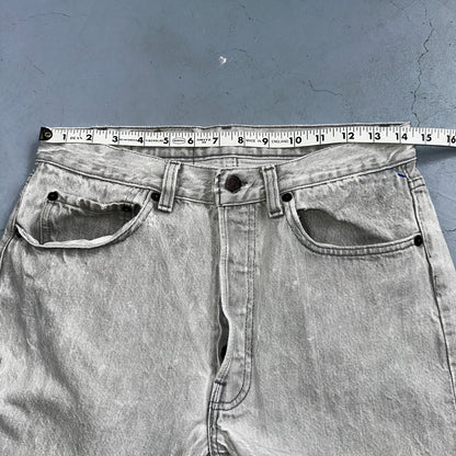 Levis 501 Vintage 90s USA XX Straight Leg Jeans Gray Light Wash 31x34 Act 29x32