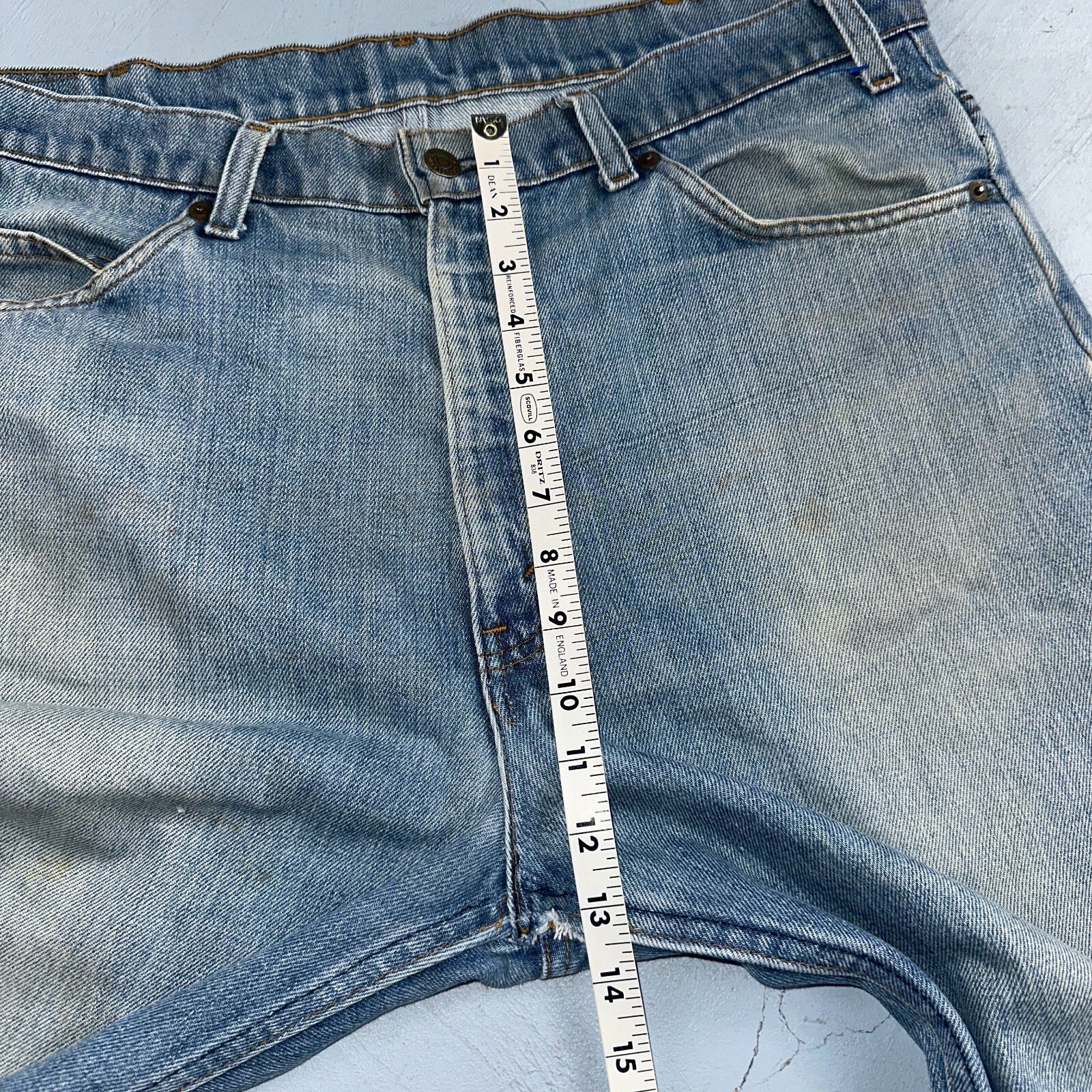 Levis 517 Vintage 80s USA Orange Tab Bootcut Flare Blue Jeans Talon Act 38x28