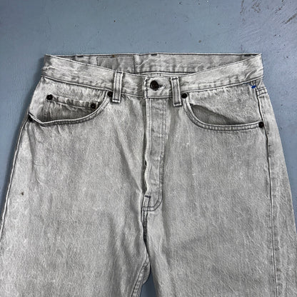 Levis 501 Vintage 90s USA XX Straight Leg Jeans Gray Light Wash 31x34 Act 29x32