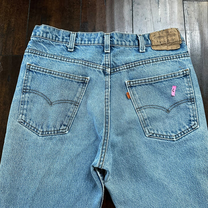 Levis 517 Vintage 80s USA Orange Tab Bootcut Flare Blue Jeans 34x31 Act 31x28