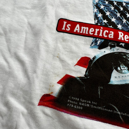 Women Fly America Is Ready Flying Airplane Vintage T Shirt USA Pilot USAF