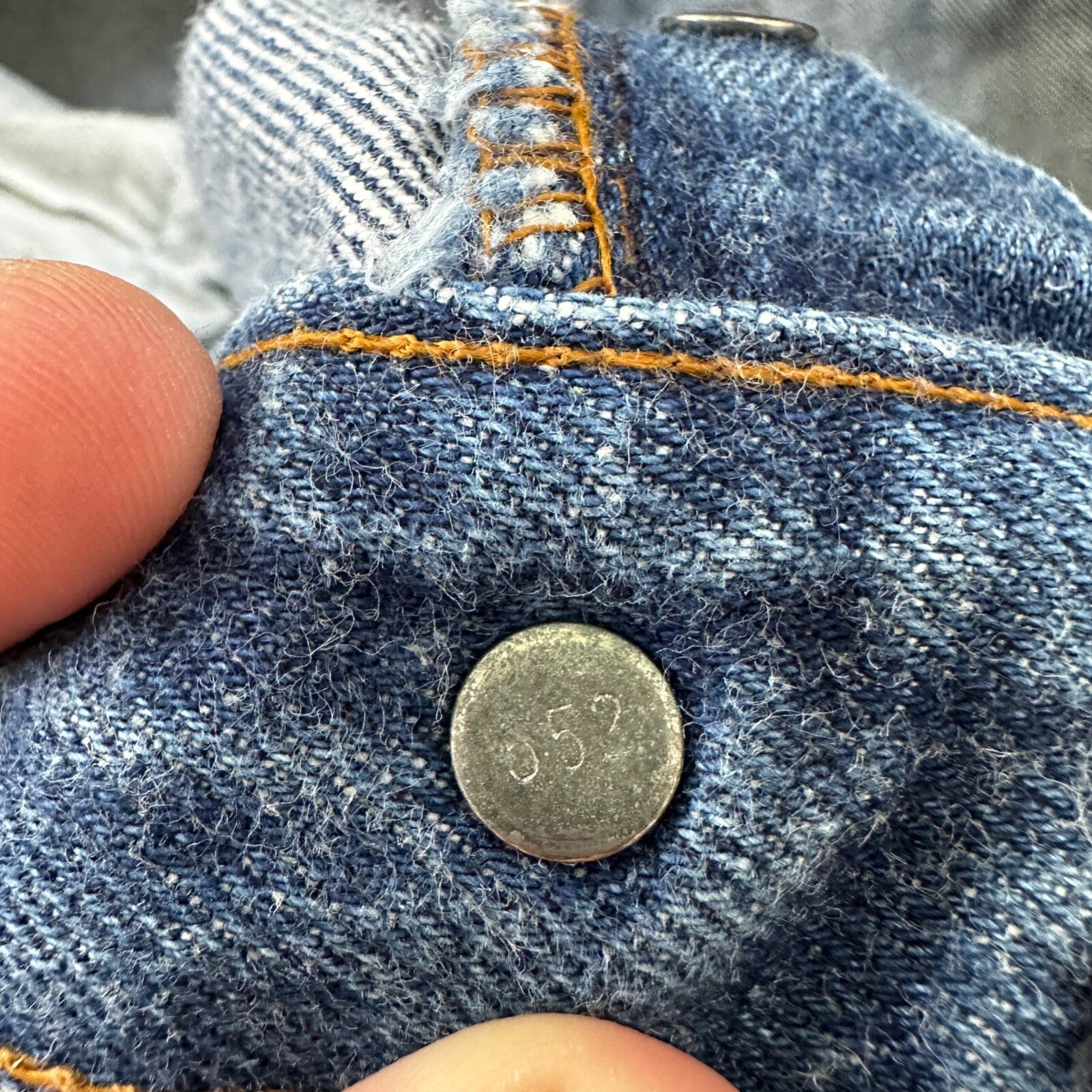 VTG 80s Levis 501 Button Fly 38x36 USA Tag Jeans Straight Wash Blue XX Act 34x32