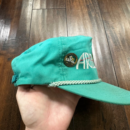 Arizona VTG Hat Cap Snapback Pins Cool Teal 80s Cactus Travel Fun