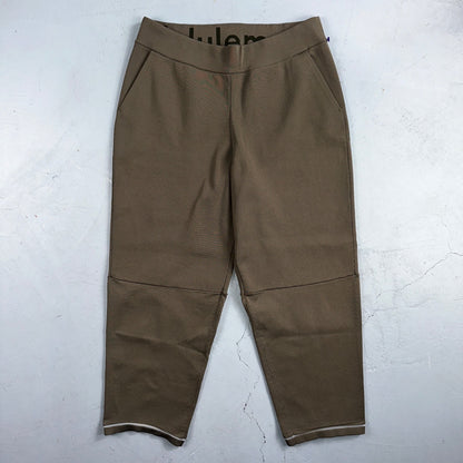 Lululemon Beige Brown Pants Work Pants Women’s Size L Tech Crop Yoga