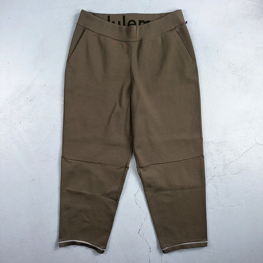 Lululemon Beige Brown Pants Work Pants Women’s Size L Tech Crop Yoga