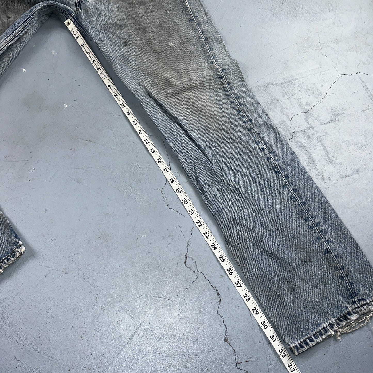 Levis 501 Vintage Y2K 90s XX Straight Leg Jeans Blue Light Wash 36x34 Act 33x32