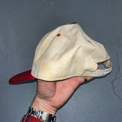 PHS VTG Hat Cap Snapback Sports Football Red White Running Horse Mustang USA