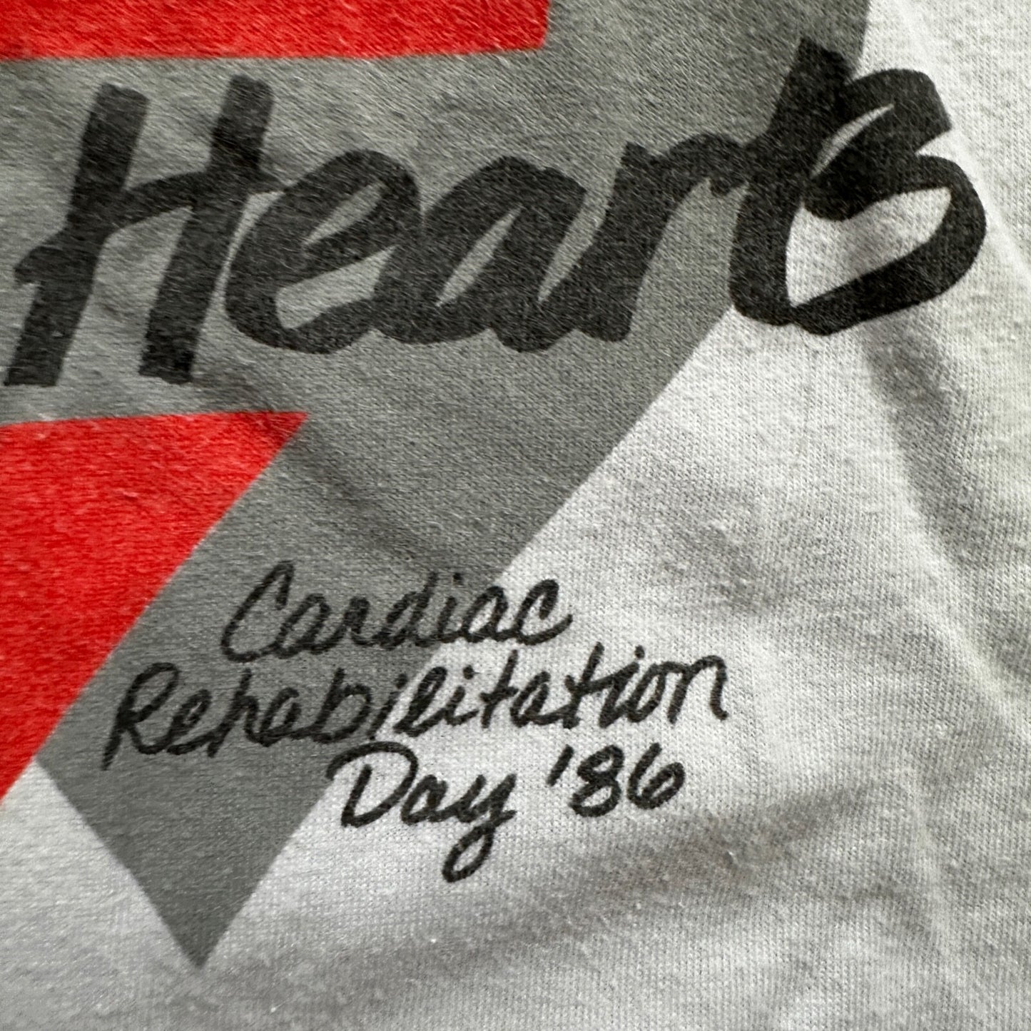 Healthy Hearts Cardiac Rehab Vintage T Shirt 80s 1986 Hospital Human Care Love