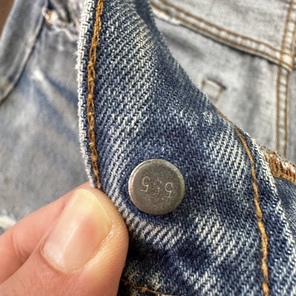 Levis Vintage 80s Redline Selvedge USA 501 XX Jeans Light Wash 31x33 Act 28x29