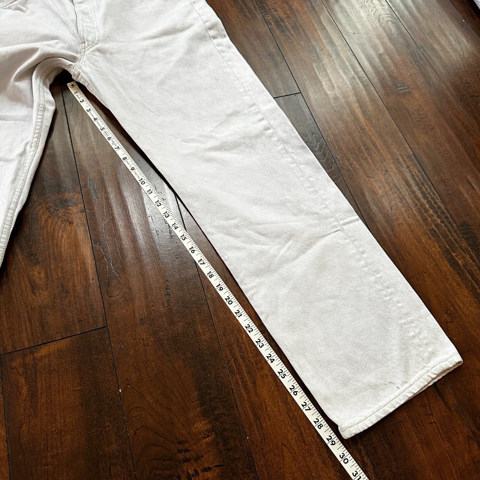 VTG USA Levis 501 Button Fly 90s Tag Jeans 80s 36x30 Act 32x29 Grey Faded White