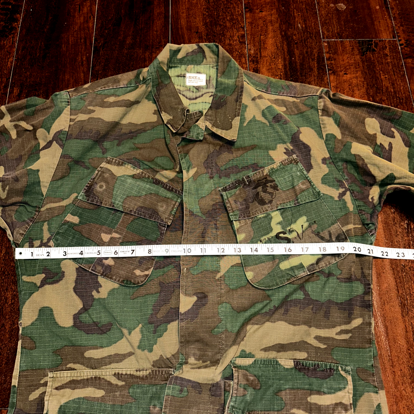 USMC 1968 Military Camouflage Wind Resistant Poplin Coat Camo Jacket Alpha 60s