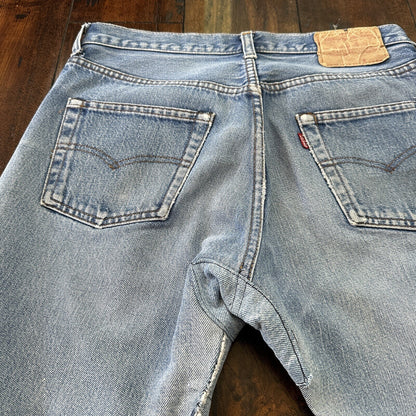 Levis Vintage 80s Redline Selvedge USA 501 XX Jeans 66 70s Light 32x36 Act 29x30
