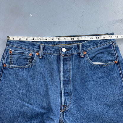 Levis 501 Y2K XX Straight Leg Jeans Blue VTG Med Wash 36x38 Act 33x33