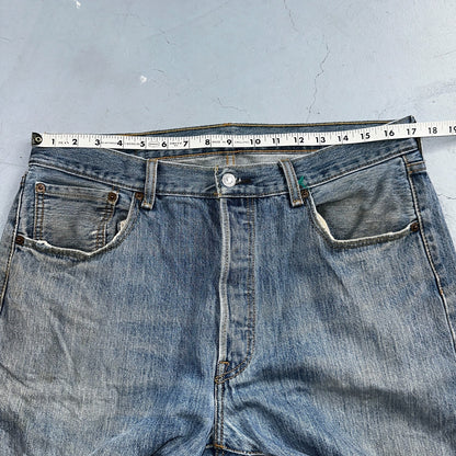 Levis 501 Vintage Y2K XX Straight Leg Jeans Blue Light Wash 35x34 Act 34x32