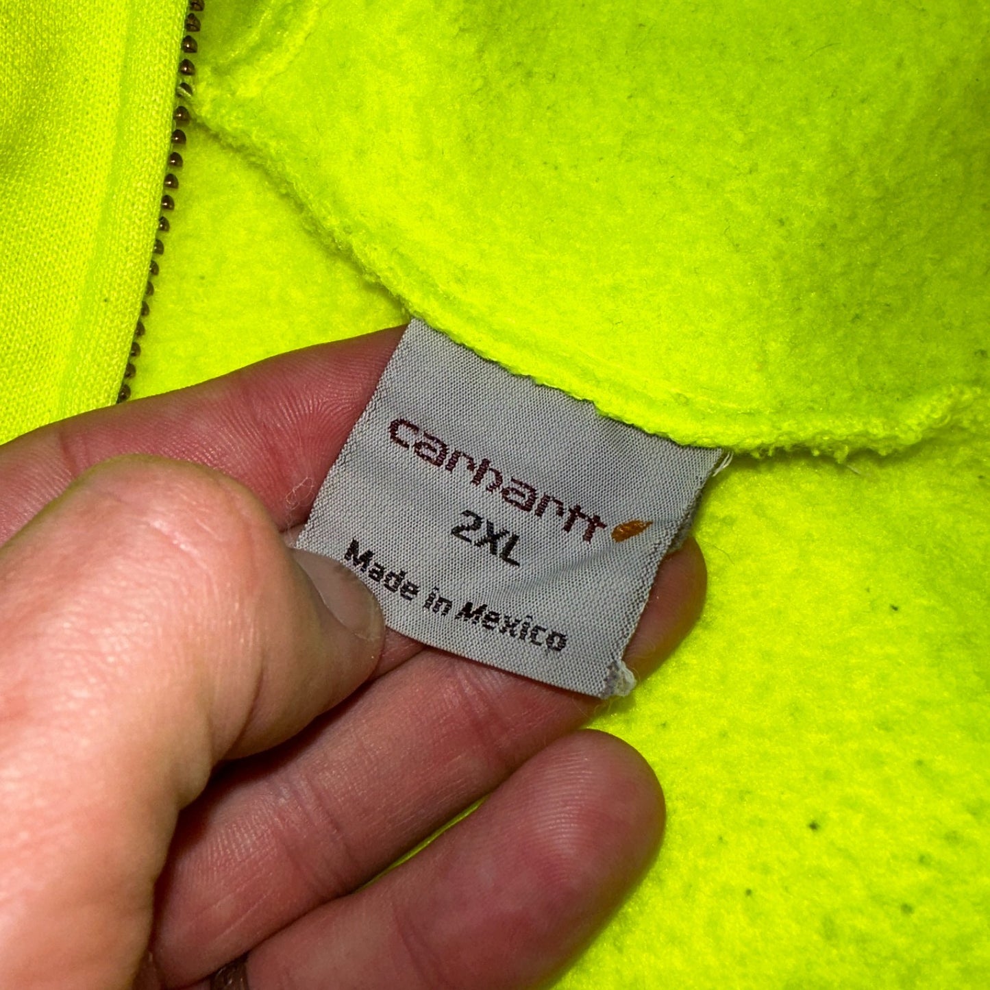 Carhartt Jacket Mens 2XL 100787 High-Visibility Waterproof Highlighter Hoodie