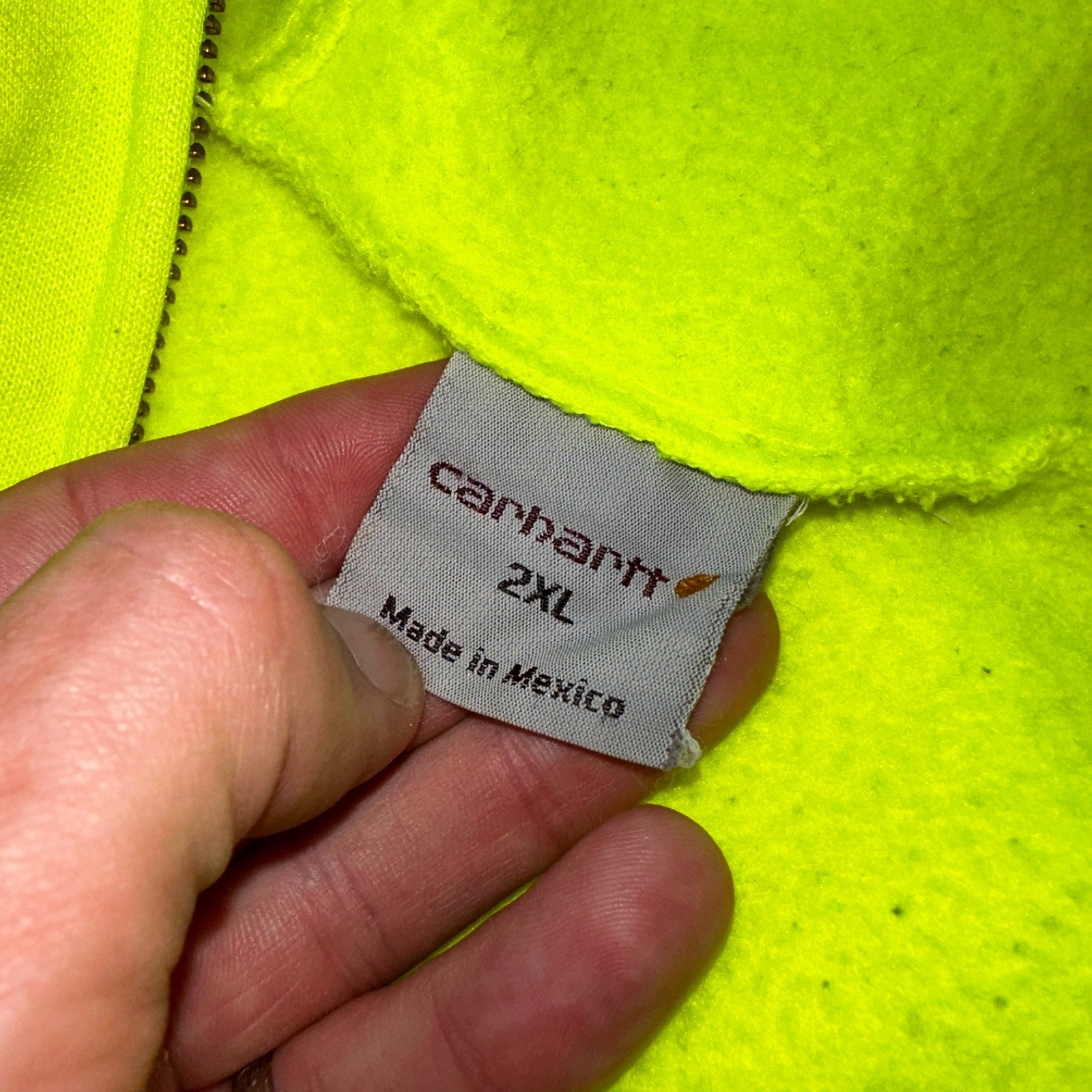 Carhartt Jacket Mens 2XL 100787 High-Visibility Waterproof Highlighter Hoodie