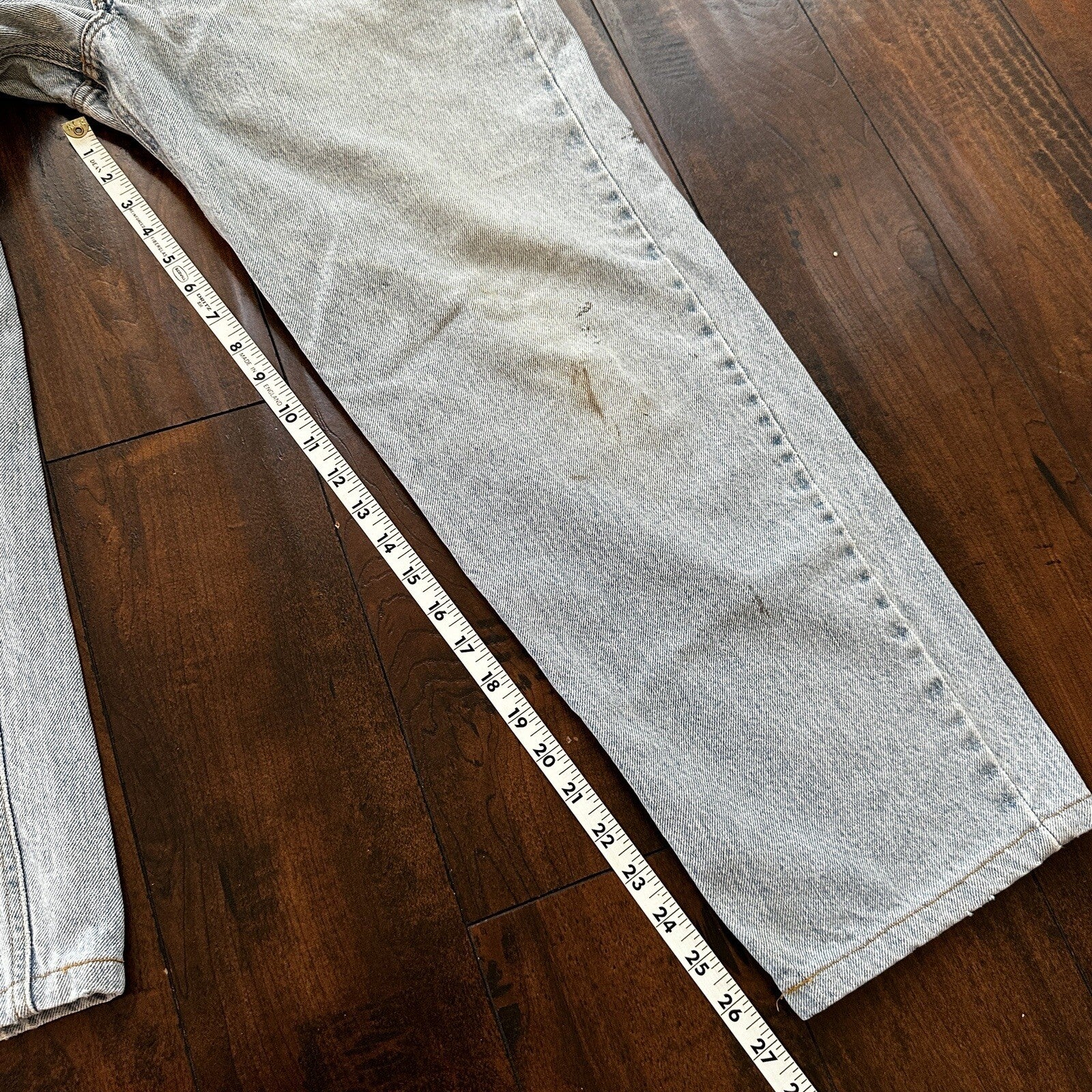 Vintage Calvin Klein Jeans Mens 34 Blue Stonewash 1990s USA 90s 31x27 Light