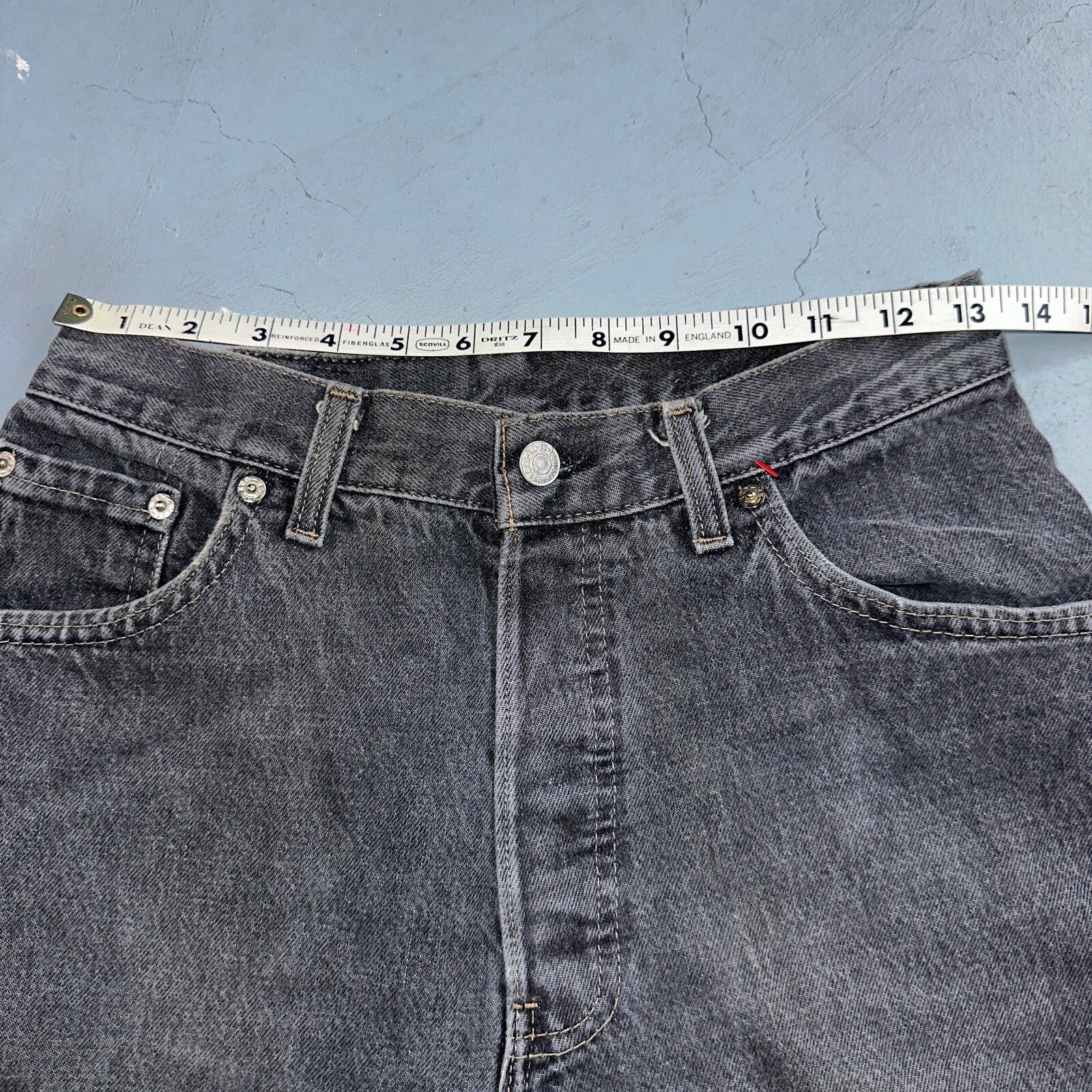 Levis 501 Vintage 80s USA XX Straight Leg Jeans Womens Faded Grey Wash Act 26x31