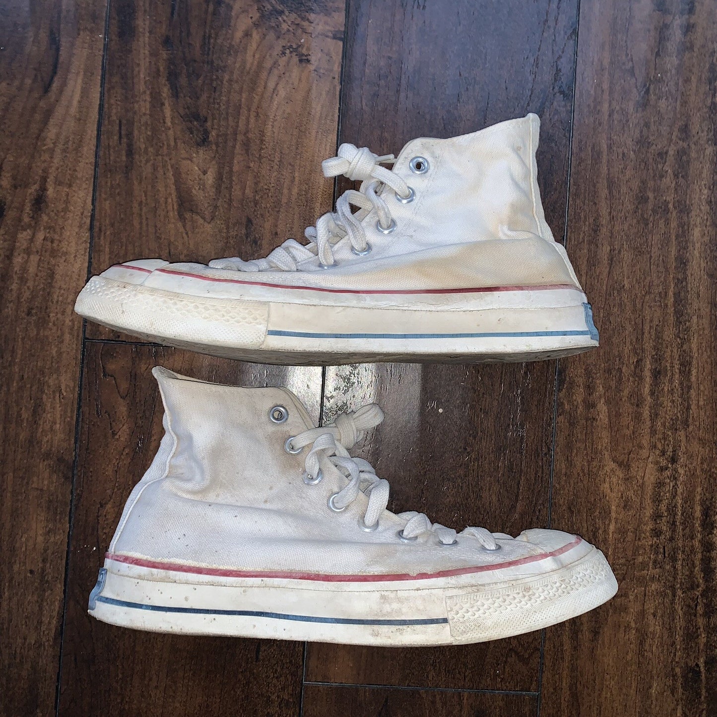 Vintage 60s CONVERSE Chuck Taylor All Star Blue Label White 7 RARE Comfort USA