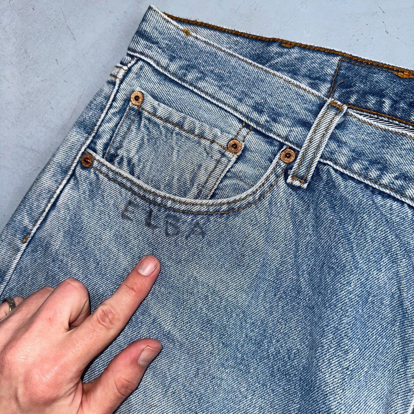 Levis 501 Vintage 90s XX Straight Leg Jeans Y2K Light Wash 40x36 Act 38x31