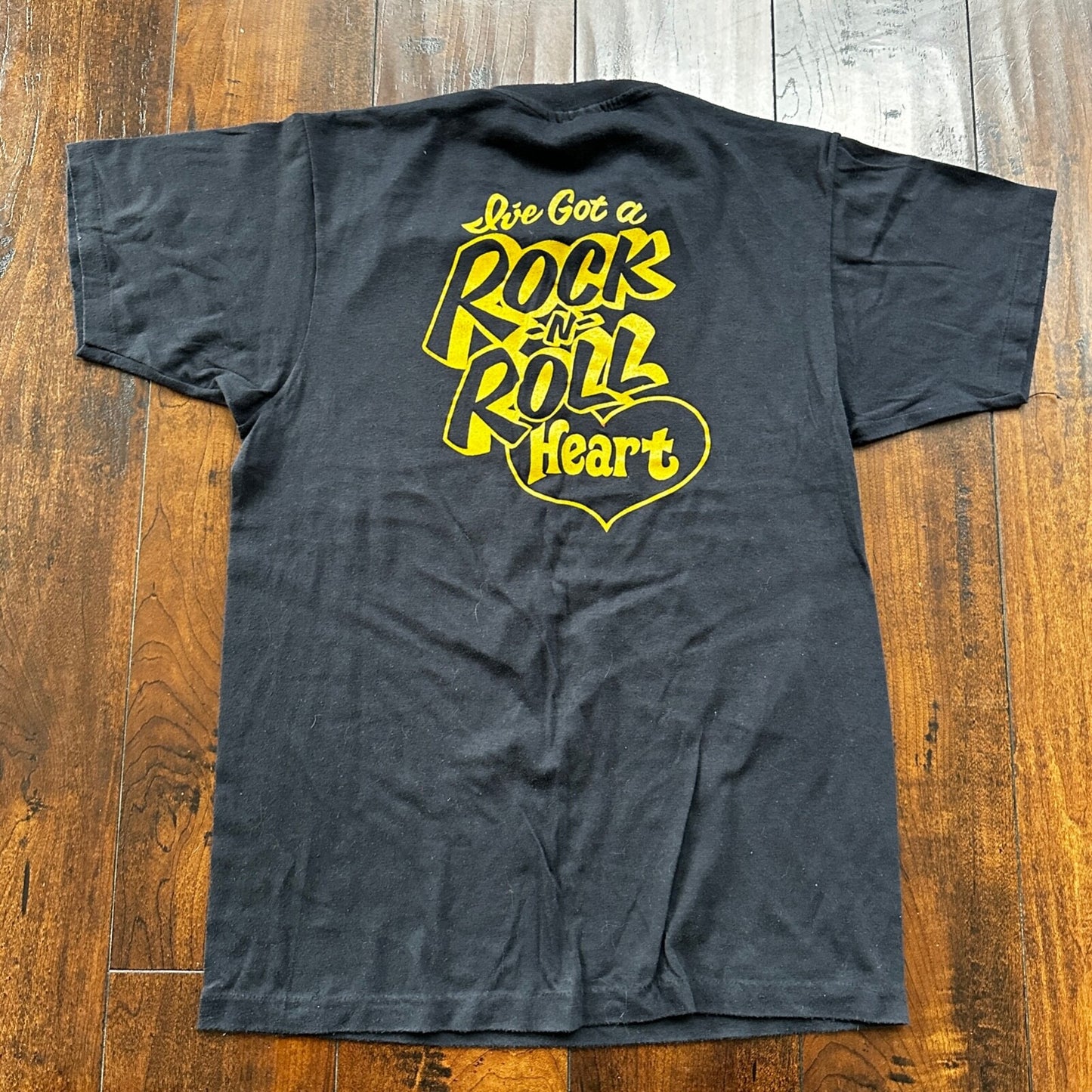 Rock N Roll Touch My Heart Vintage T Shirt 80s Music Band Tee Guns N Roses Rare