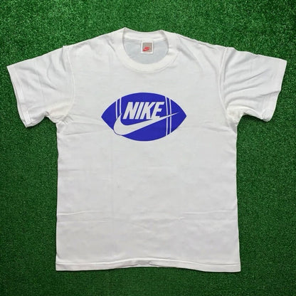Nike Vintage T Shirt USA Rare Basic Swoosh Football Sports Running Raiders Basic