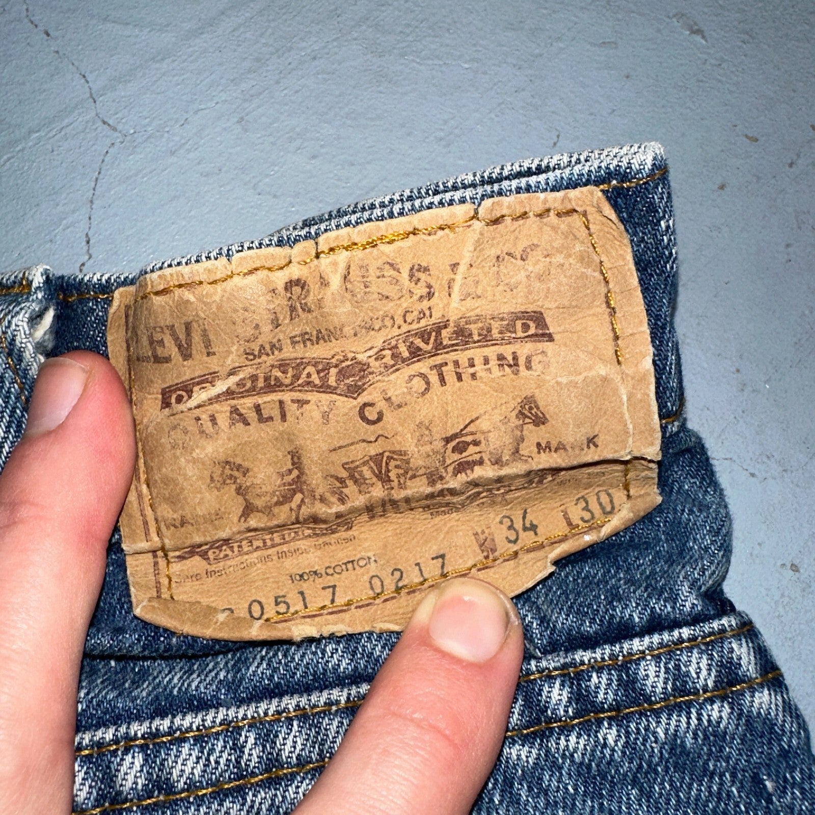 Levis 517 Vintage 80s USA Orange Tab Bootcut Flare Blue Worn Jeans Act 32x25