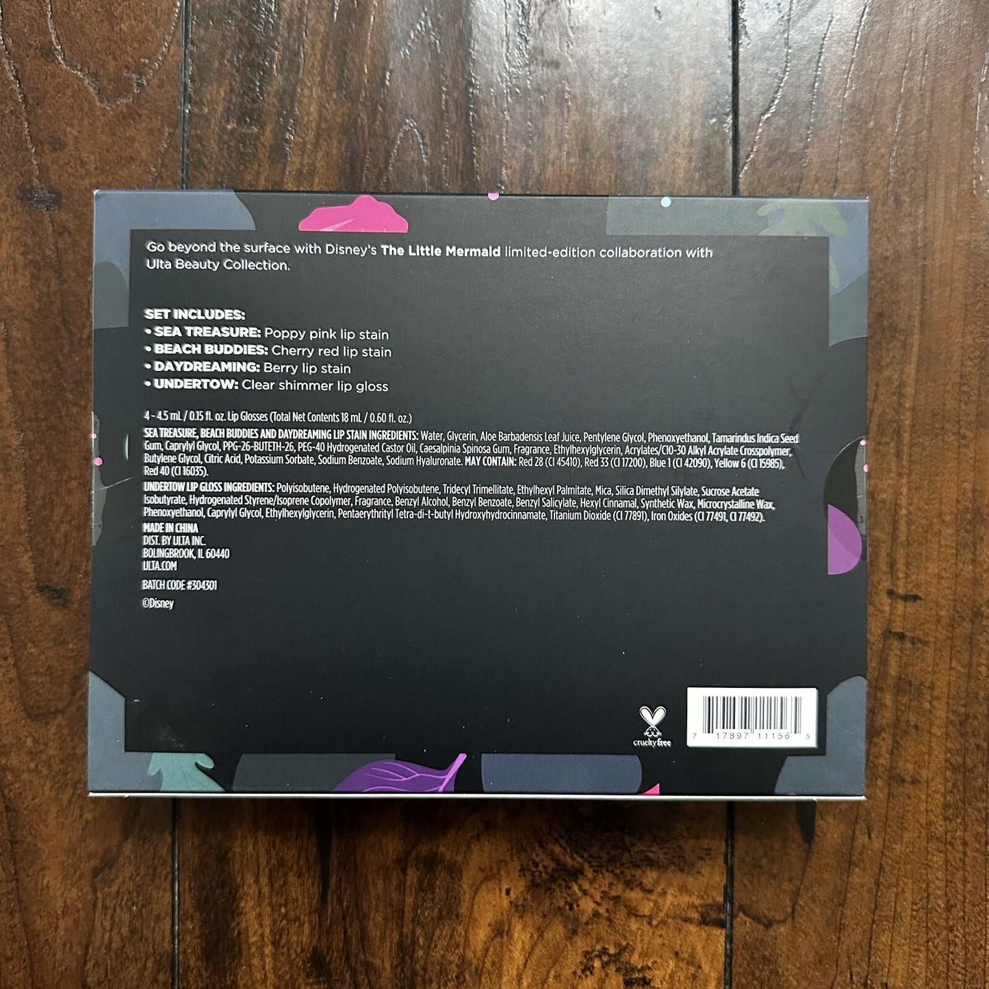 Ulta Beauty Disney The Little Mermaid Explore Above 4 Piece Lip Set Stain Gloss