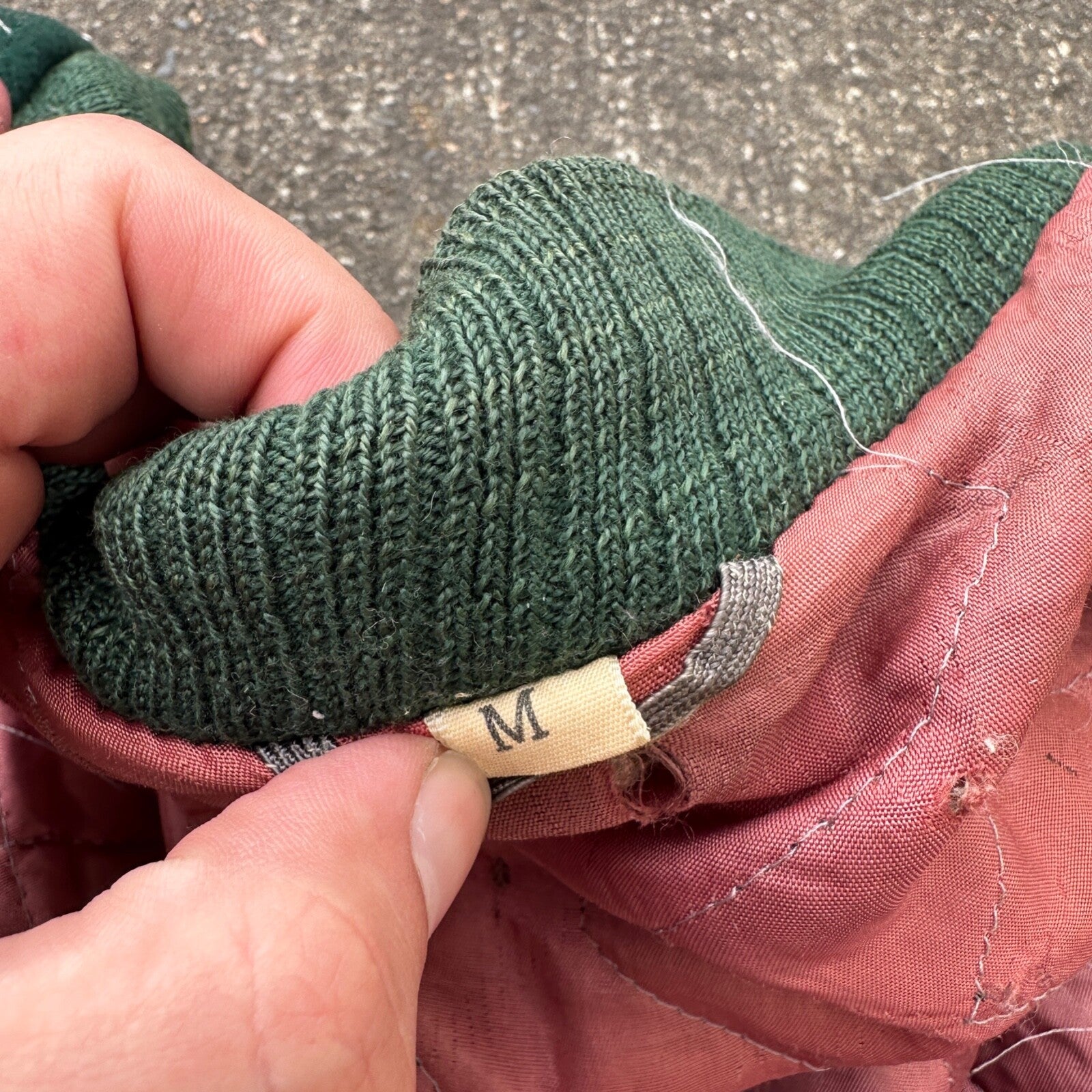 Vintage Letterman Jacket Green White Leather Wool TOM Named Simple Basic 1960s