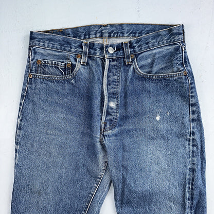 Levis 501 Vintage 80s Redline Selvedge USA XX Jeans Med Wash 32x32 Act 30x29