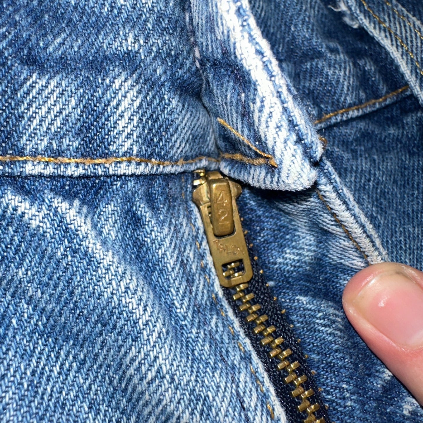 Levis 517 Vintage 80s USA Orange Tab Bootcut Flare Blue Jeans Talon Act 34x28