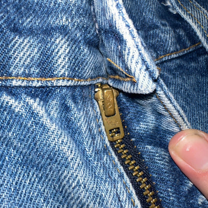 Levis 517 Vintage 80s USA Orange Tab Bootcut Flare Blue Jeans Talon Act 34x28