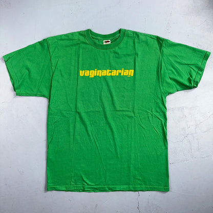 Vaginatarian VTG T Shirt Funny Adult Content Love Sexy Hot Girl Green Skate Punk