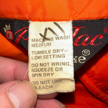 Vintage Indians Coach Starter Satin Jacket Nylon 80s Orange Chainstitch Pat