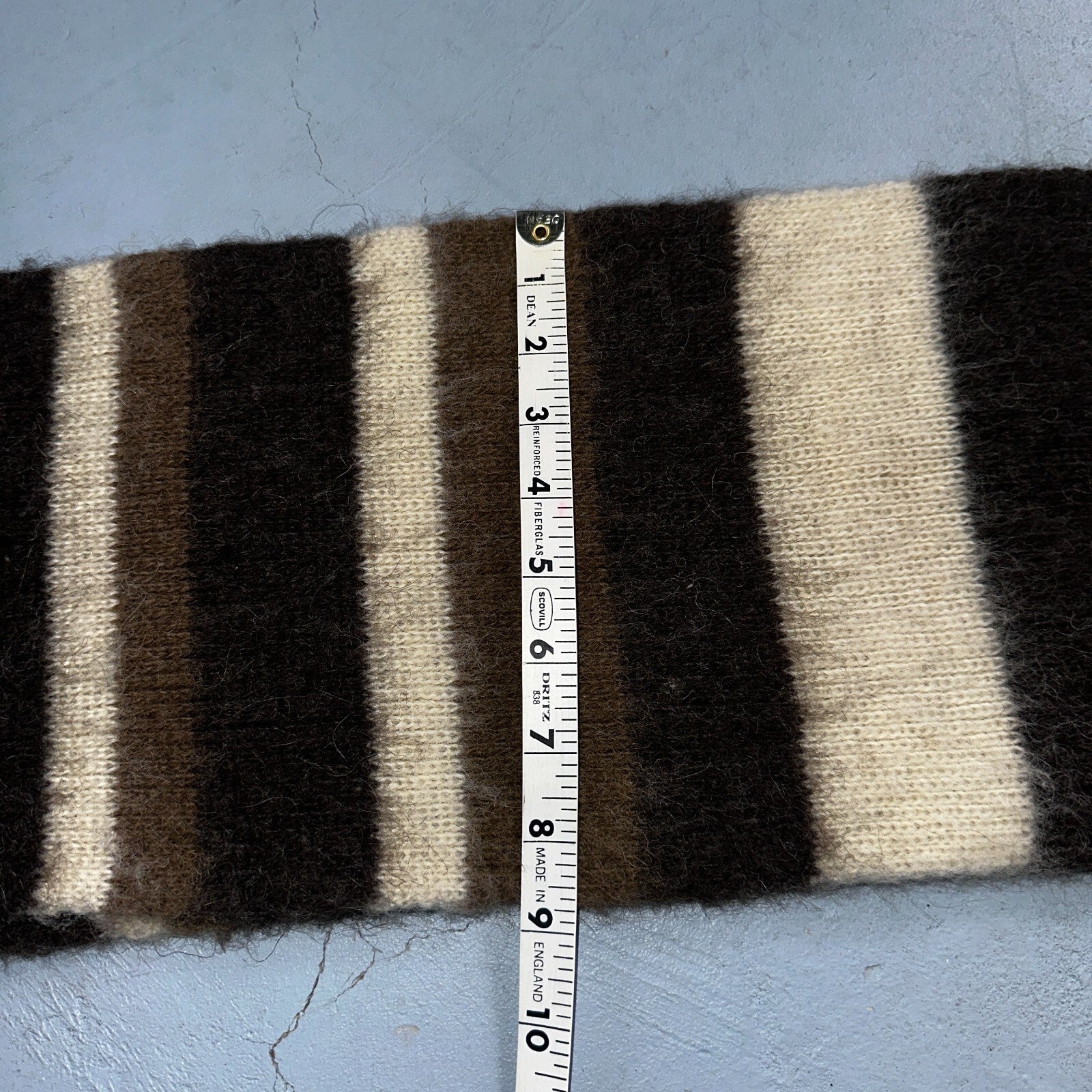 VTG Scarf Brown Colors 1970s 70s Cute Winter Wool? Soft Cozy Rockabilly