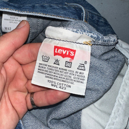 Levis 501 Vintage Y2K XX Straight Leg Jeans Blue Med Wash 42x32 Act 39x28