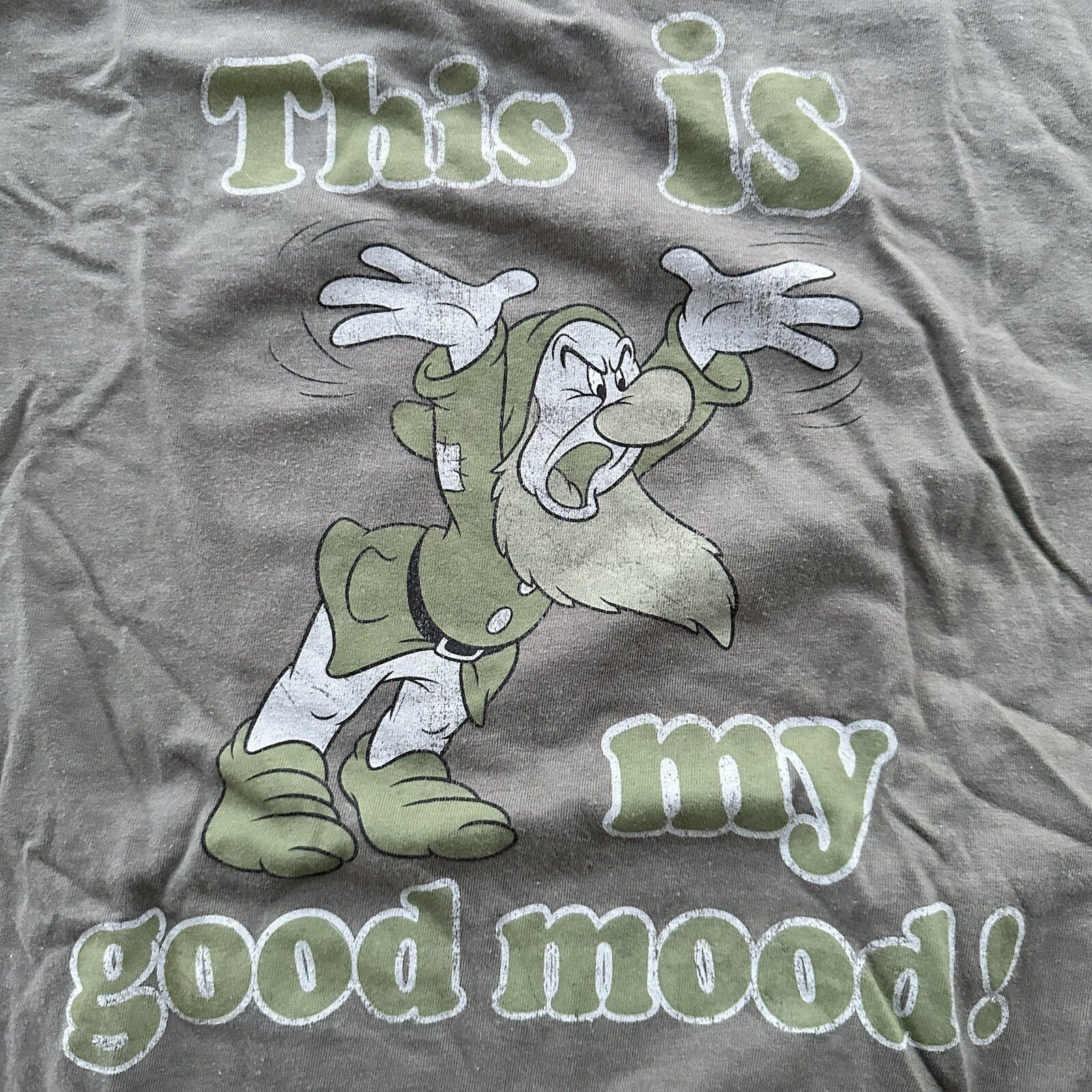 Disney Grumpy My Bad Mood Vintage Style T Shirt Snow White Cute Funny Florida