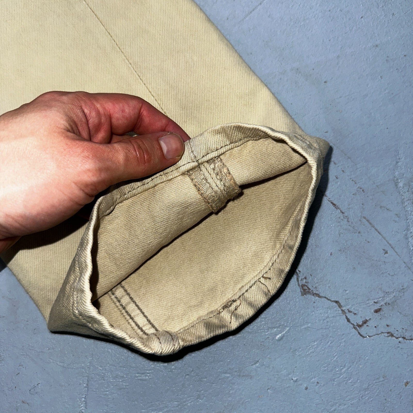 Levis 501 Vintage 90s USA XX Straight Leg Jeans Khaki Light Wash 31x30 Act 31x29