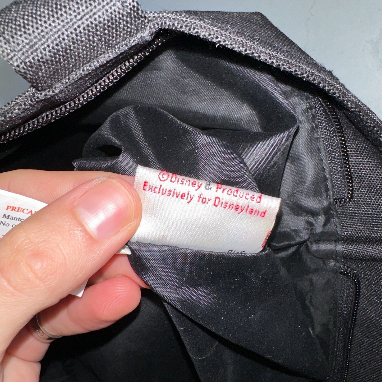 Vintage Walt Disney World Embroidered Tote Bag Black Travel Bag 90s