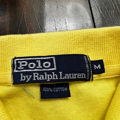Vintage Polo Ralph Lauren Shirt Mens Medium Yellow 90’s basic classic
