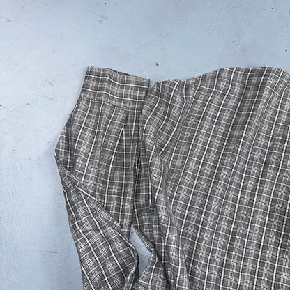 Ralph Lauren Shirt VTG XL Gray Blaire Cotton Long Sleeve Button Up Down Plaid