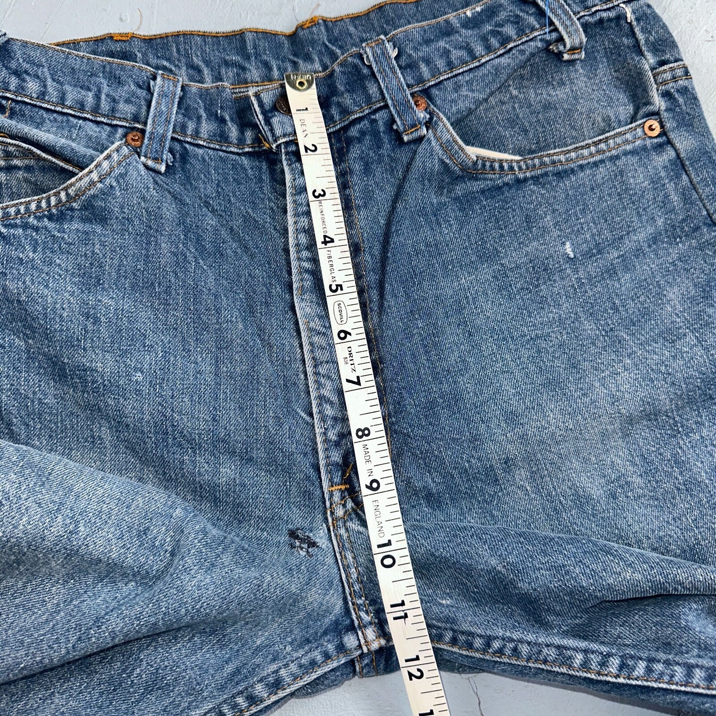 Levis 517 Vintage 80s USA Orange Tab Bootcut Flare Blue Worn Jeans Act 32x26