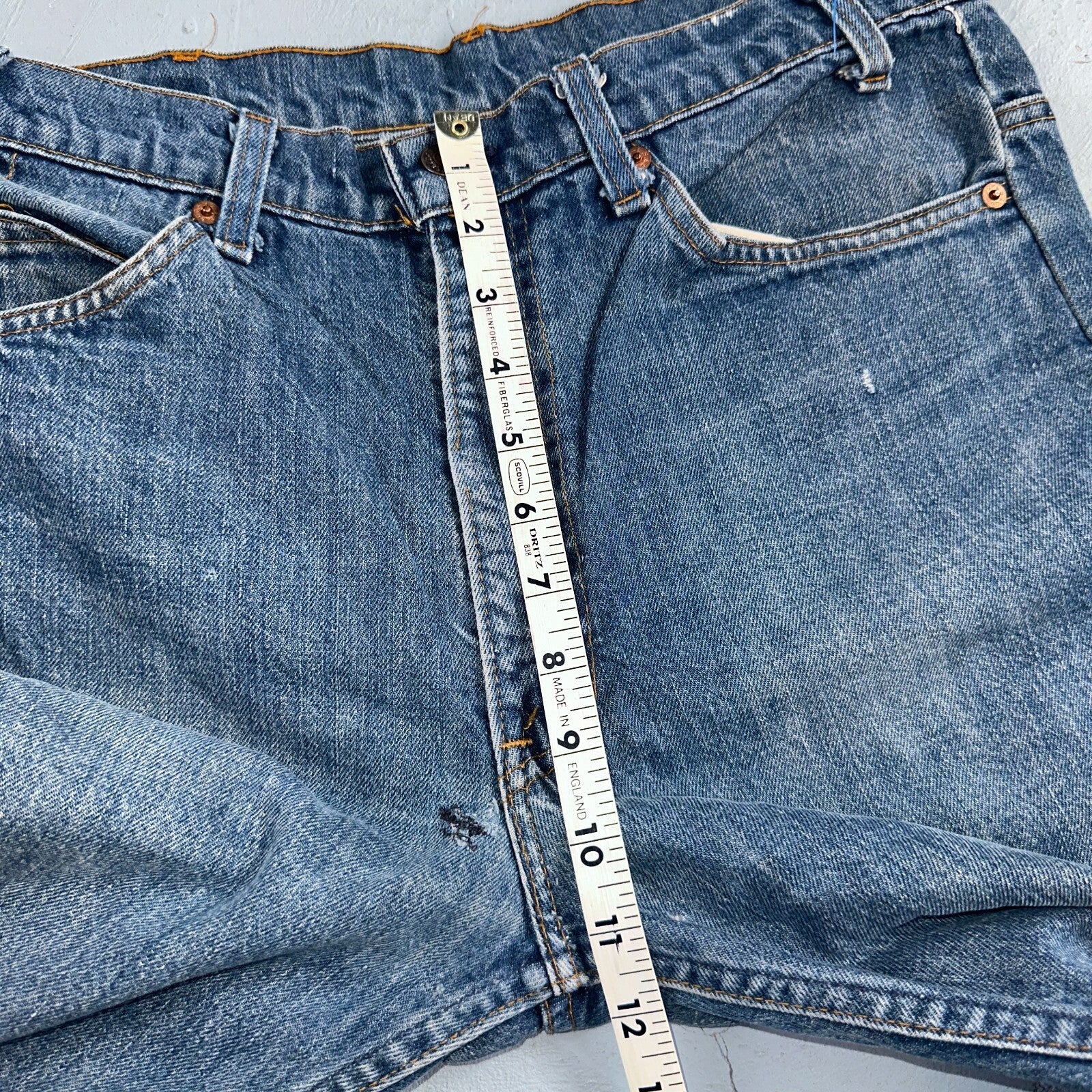 Levis 517 Vintage 80s USA Orange Tab Bootcut Flare Blue Worn Jeans Act 32x26