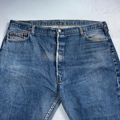 Levis 501 Vintage 80s Redline Selvedge USA XX Jeans Med Wash 48x32 Act 44x26