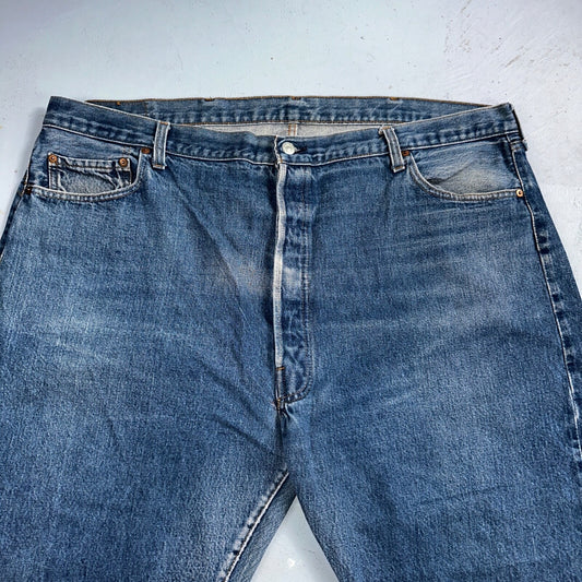 Levis 501 Vintage 80s Redline Selvedge USA XX Jeans Med Wash 48x32 Act 44x26